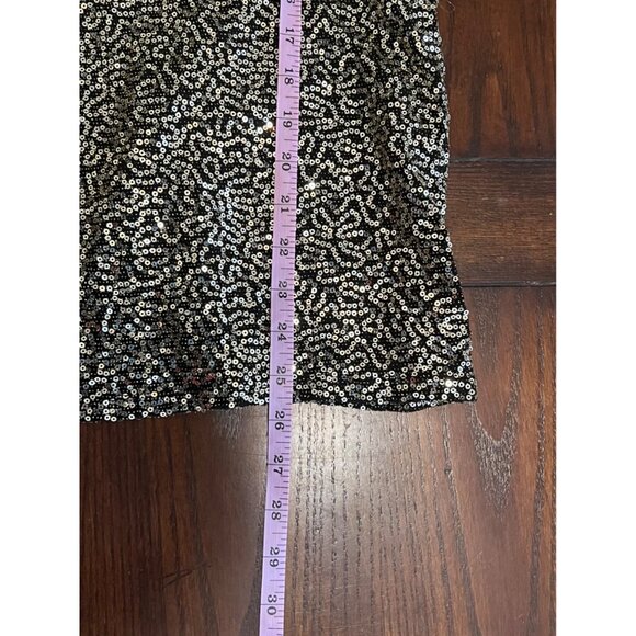 Express Gold Sequin Black Tank Top Bling Cami Sparkle Party Date Night Out NEW L - Picture 9 of 9
